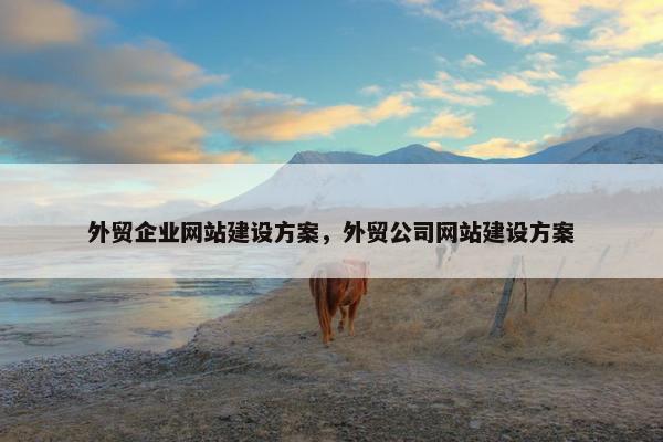 外贸企业网站建设方案，外贸公司网站建设方案