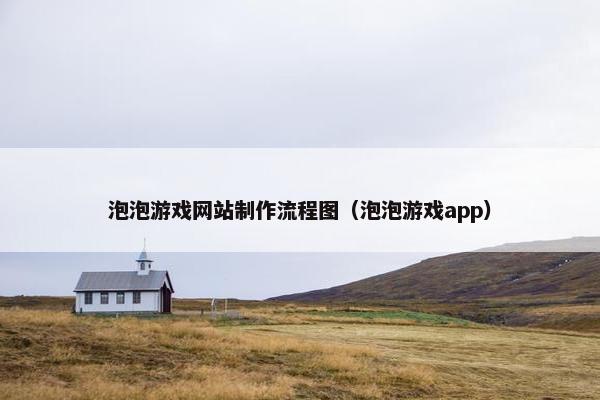泡泡游戏网站制作流程图（泡泡游戏app）