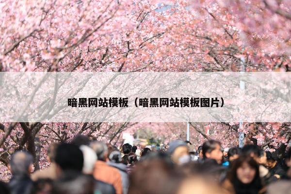 暗黑网站模板（暗黑网站模板图片）