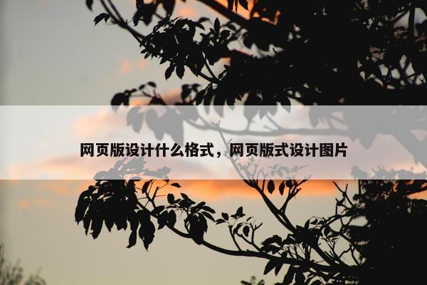 网页版设计什么格式，网页版式设计图片