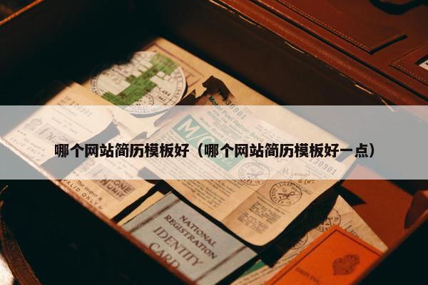 哪个网站简历模板好（哪个网站简历模板好一点）
